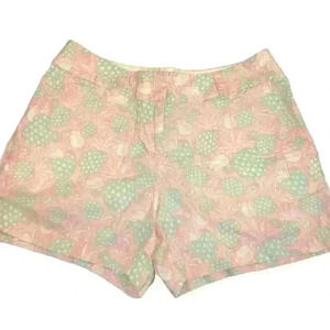 Vineyard Vines Pineapple Print midi chino cotton twill shorts size 4